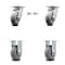Service Caster 5 Inch Kingpinless Thermoplastic Rubber Wheel Caster Swivel Locks 2 Rigid, 2PK SCC-KP30S520-TPRRD-BSL-2-R-2 - alternate 1